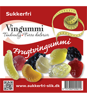 Frugt Vingummi - Ikke tilsat sukker 90 g  